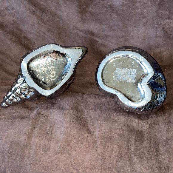 Home Goods Silver Ceramic Shells Shore Decor - Picture 6 of 10